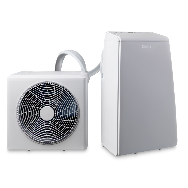 Climia CMK 3500 indoor and outdoor units connected by refrigerant line